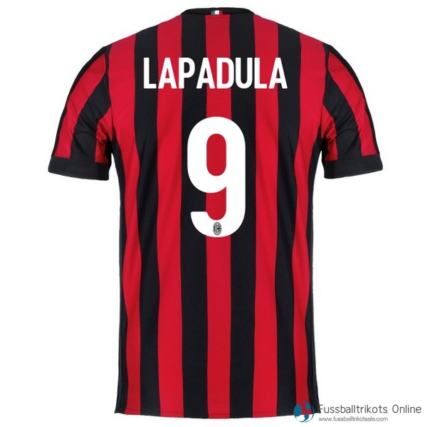 AC Milan Trikot Heim Lapadula 2017-18 Fussballtrikots Günstig